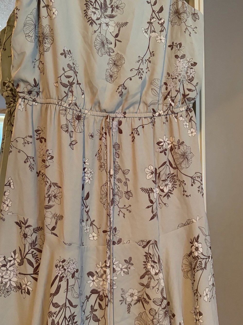 Maurices Taupe Floral Print Sleeveless Dress